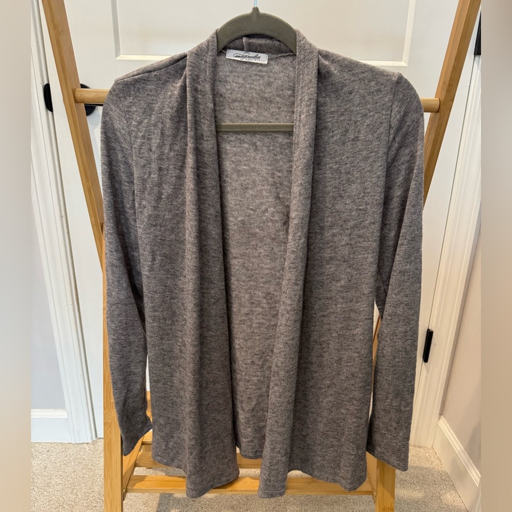 Magnolia Boutique Heather Gray Open Cardigan